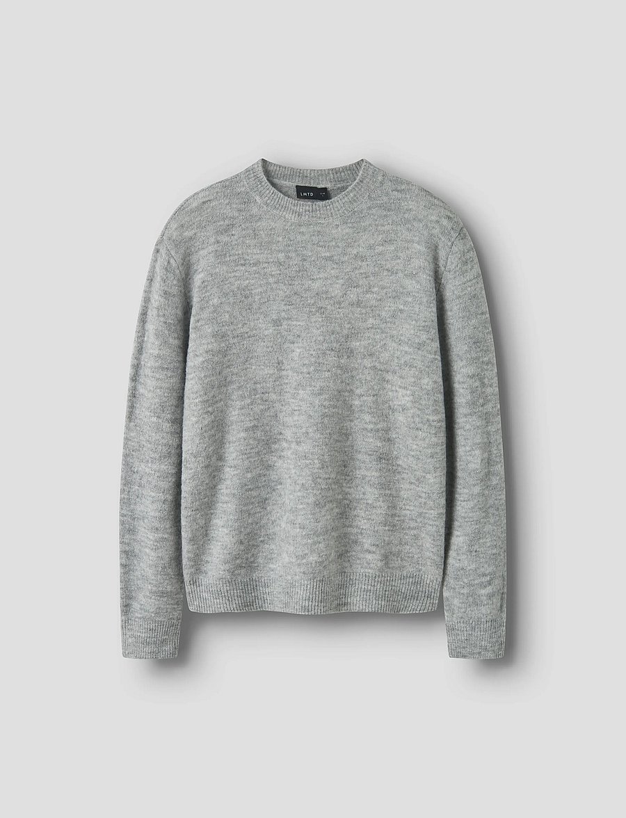 LMTD - NLMLODETT LS O-NECK KNIT - pullover - light grey melange - 0