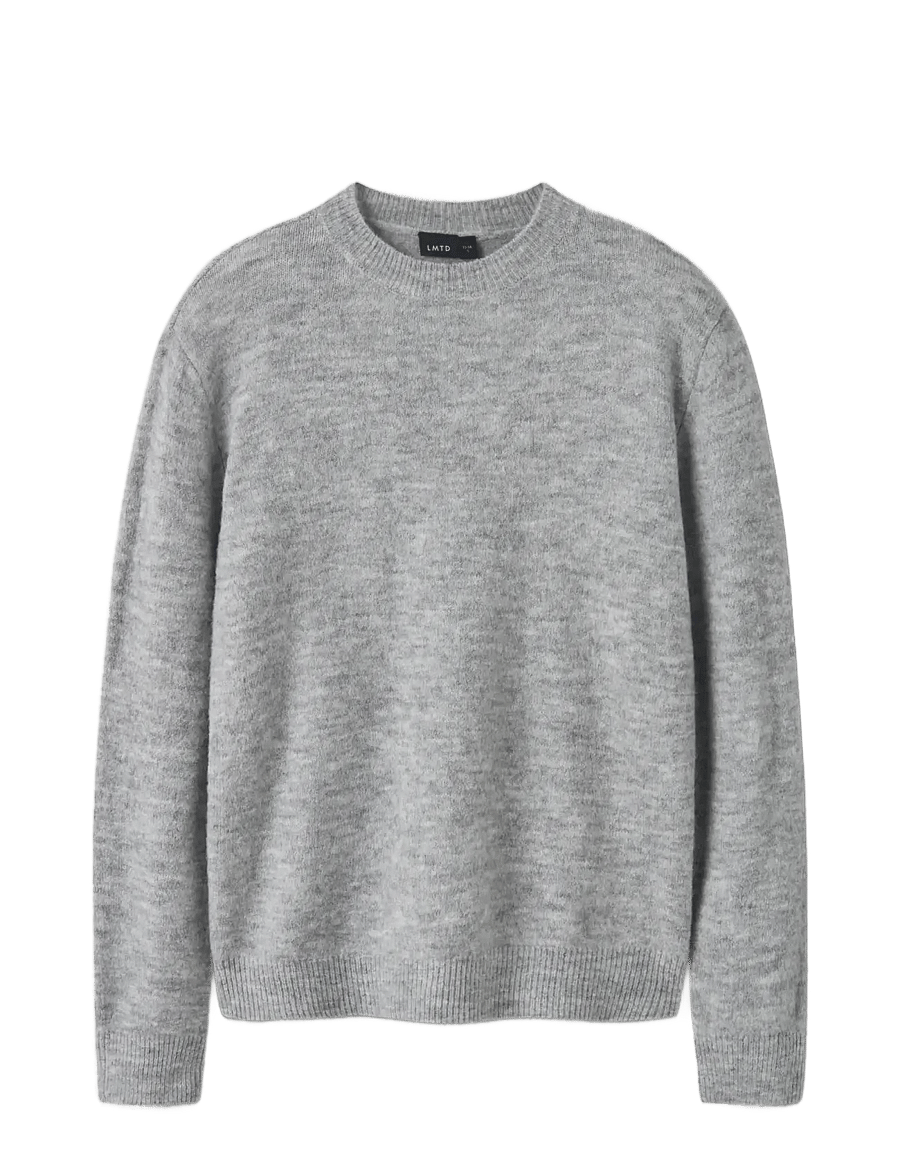 LMTD - NLMLODETT LS O-NECK KNIT - pullover - light grey melange - 3