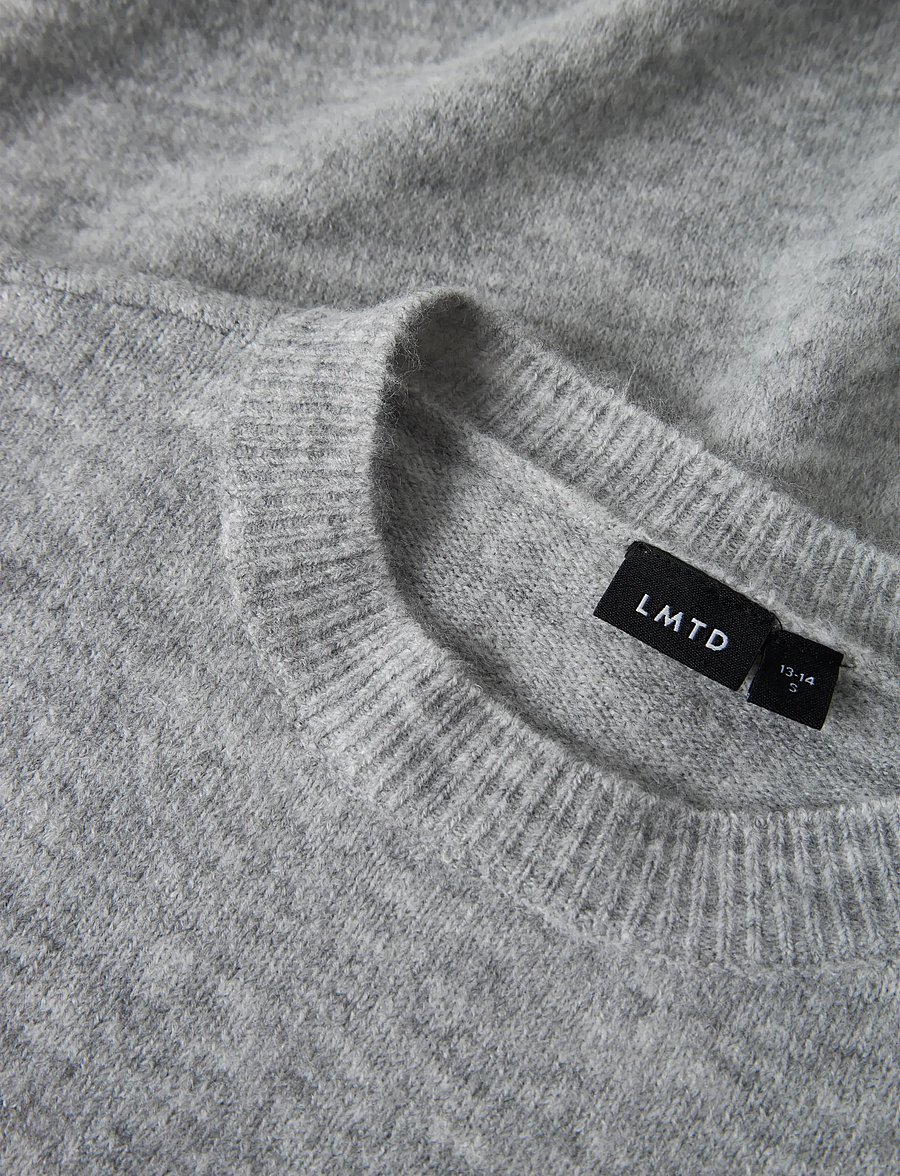LMTD - NLMLODETT LS O-NECK KNIT - pullover - light grey melange - 5