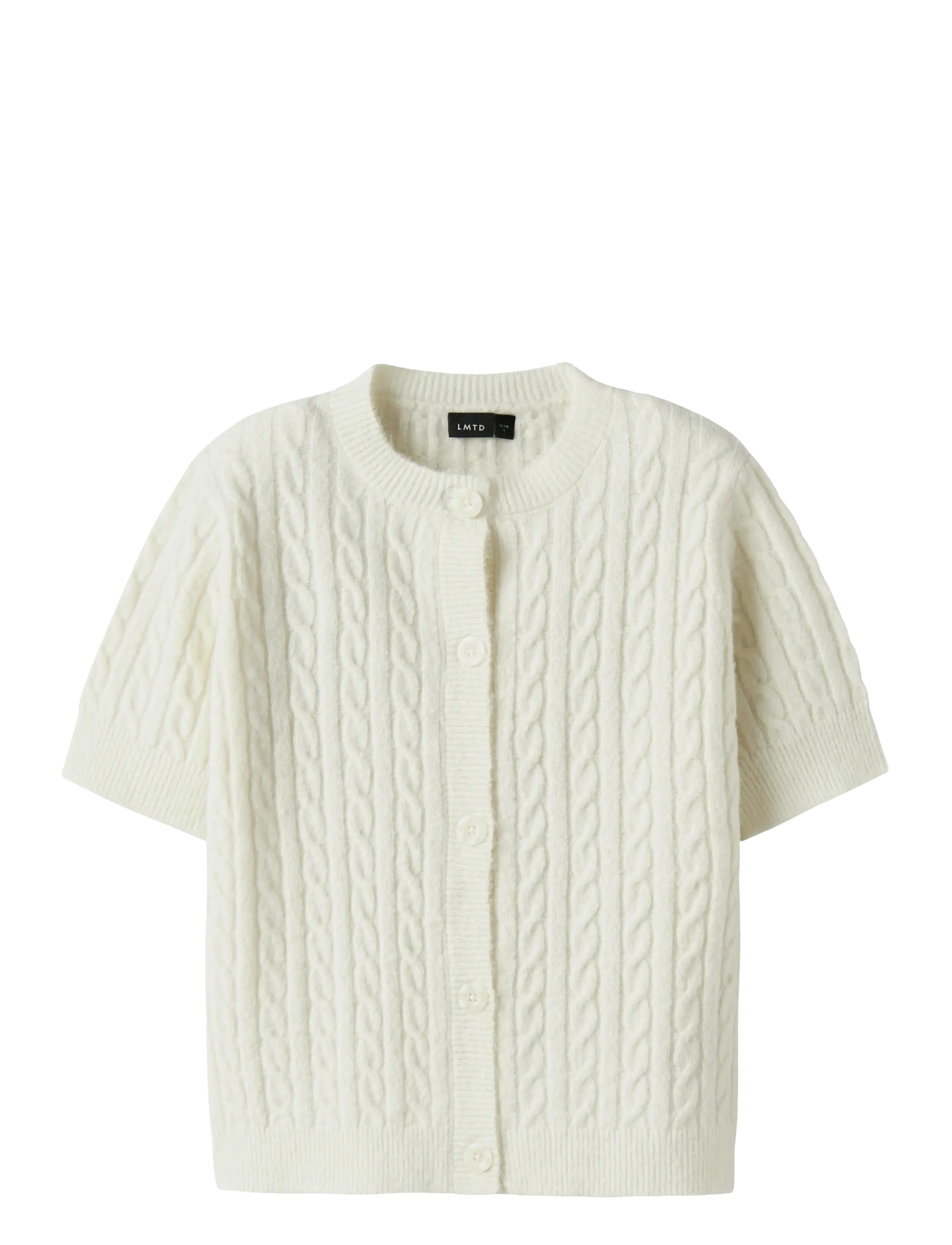 LMTD NLFKAVE SS SHORT S KNIT CARDIGAN - Cardigans - ANTIQUE WHITE / white