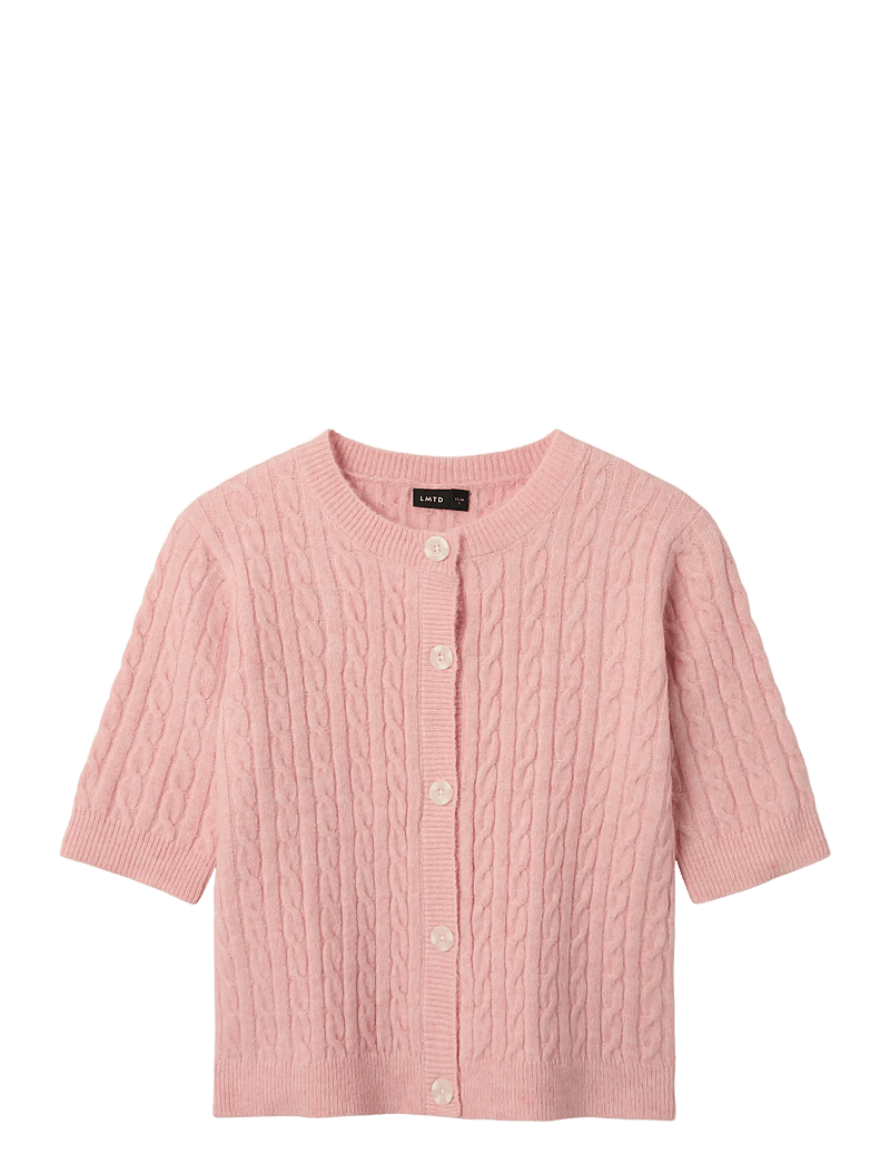 LMTD - NLFKAVE SS SHORT S KNIT CARDIGAN - koftor - crystal pink - 0