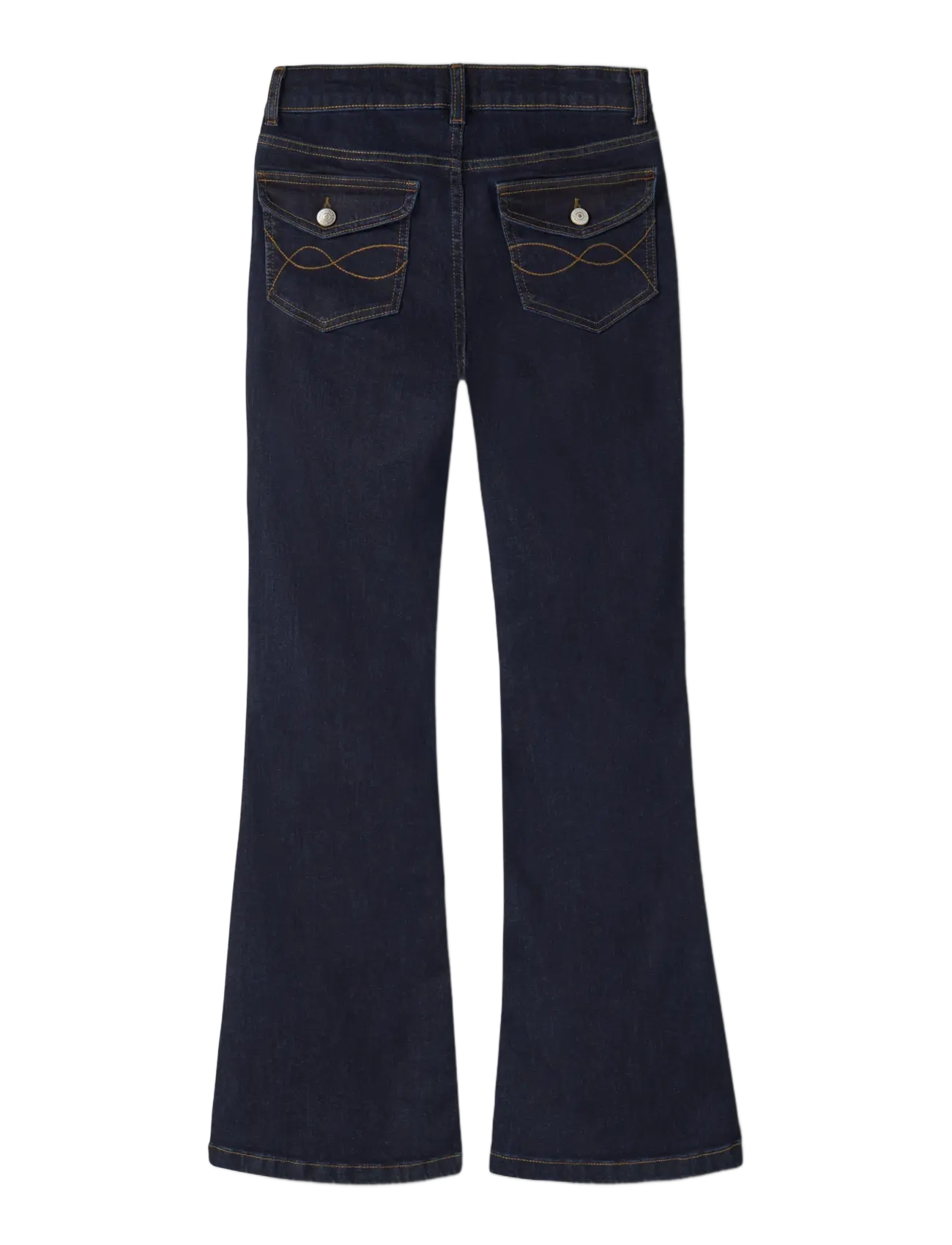 LMTD - NLFBLIBLING DNM S LW FLARED PANT - bootcut jeans - dark blue denim - 2