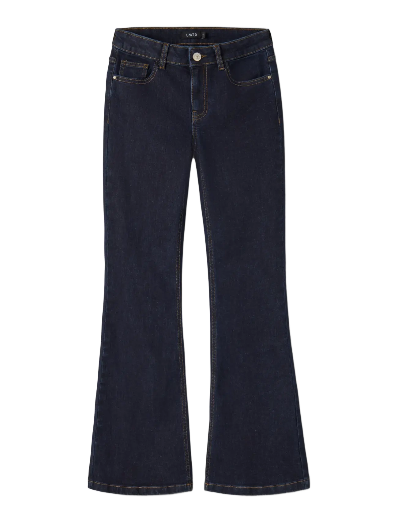 LMTD - NLFBLIBLING DNM S LW FLARED PANT - bootcut jeans - dark blue denim - 3