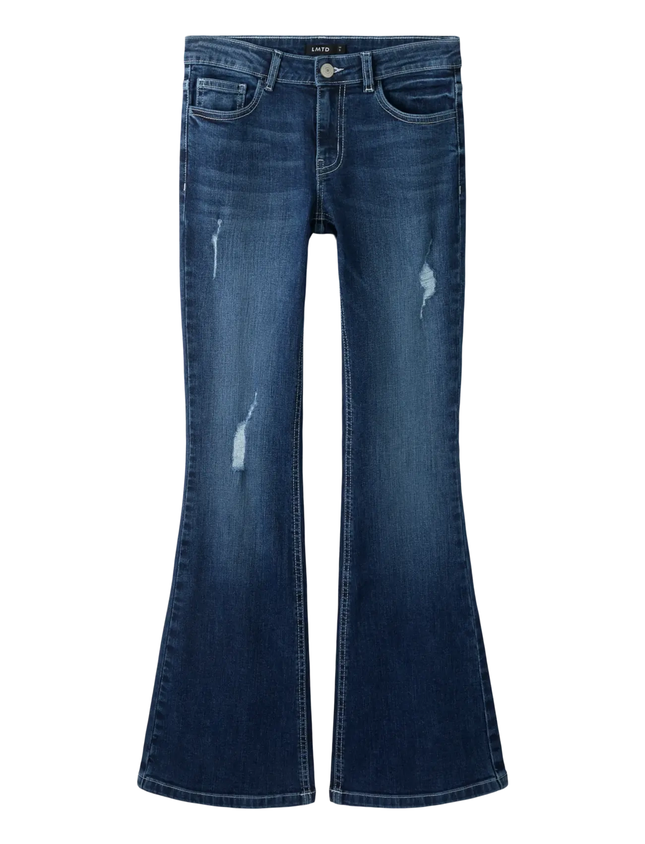 LMTD NLFBLIBLING DNM S LW FLARED PANT - LMTD - DARK BLUE DENIM / navy
