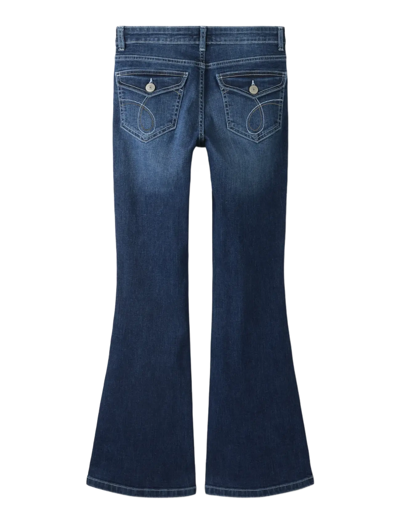 LMTD - NLFBLIBLING DNM S LW FLARED PANT - bootcut jeans - dark blue denim - 2