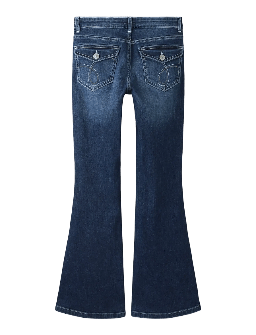 LMTD - NLFBLIBLING DNM S LW FLARED PANT - bootcut jeans - dark blue denim - 2
