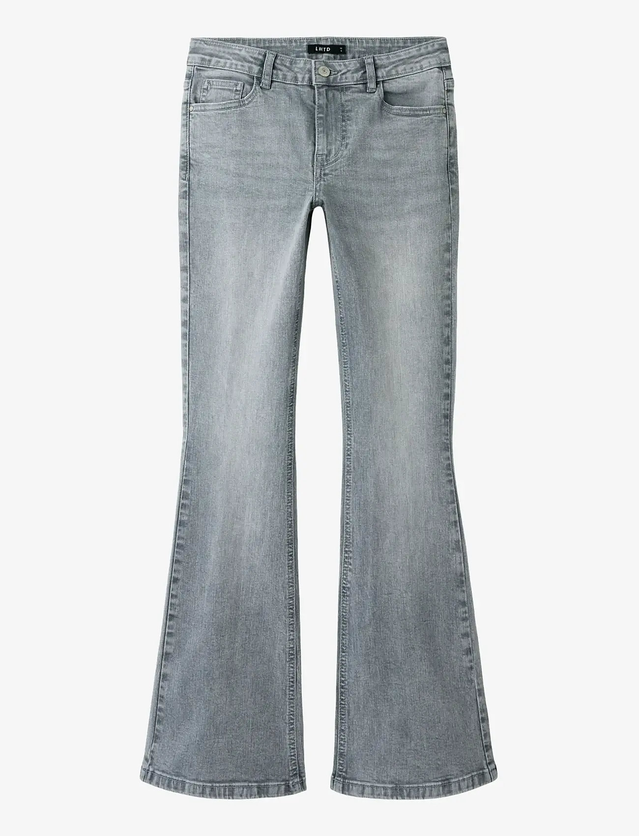 LMTD - NLFBLIBLING DNM S LW FLARED PANT - bootcut jeans - light grey denim - 0