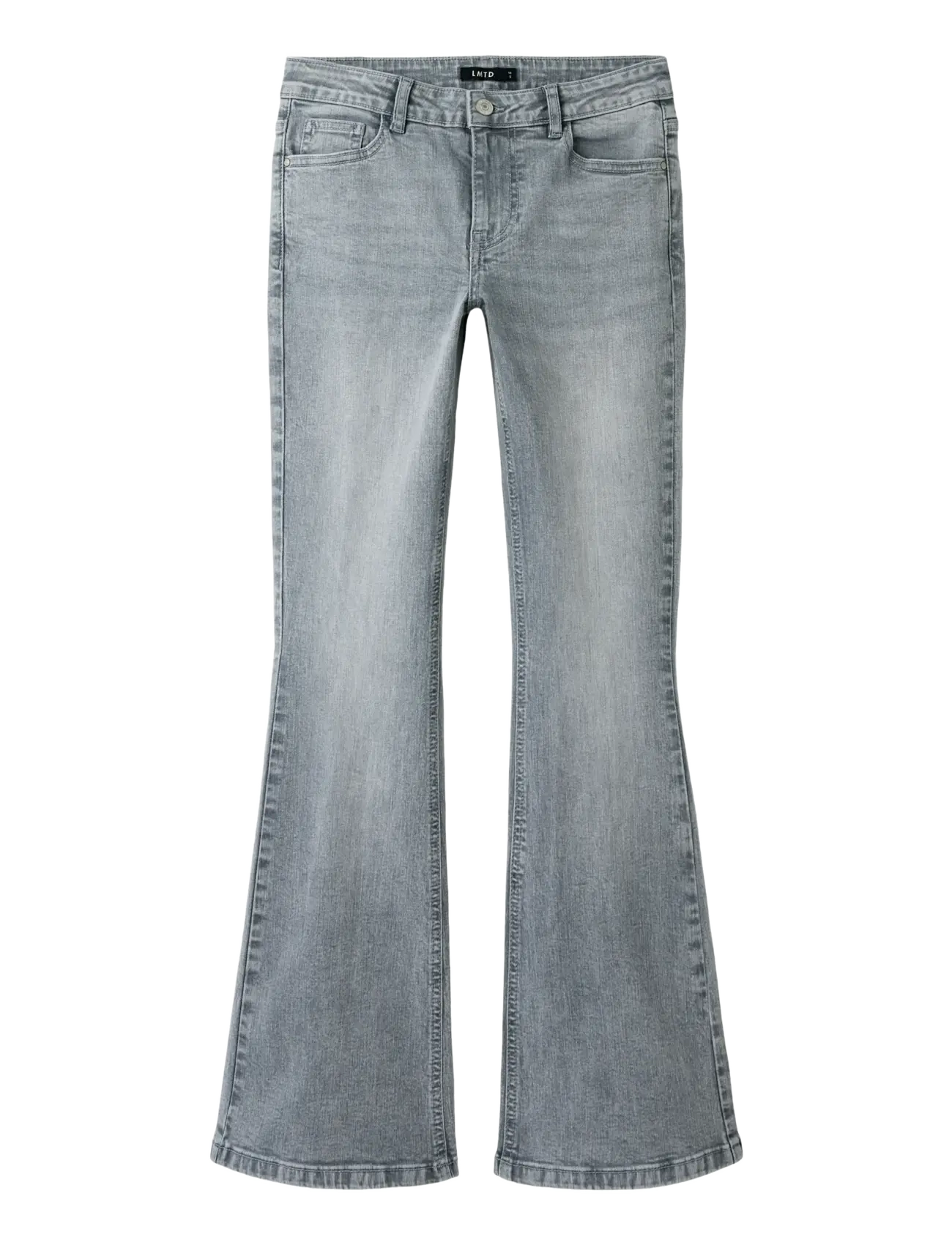 LMTD NLFBLIBLING DNM S LW FLARED PANT - 4 for 3 - LIGHT GREY DENIM / grey