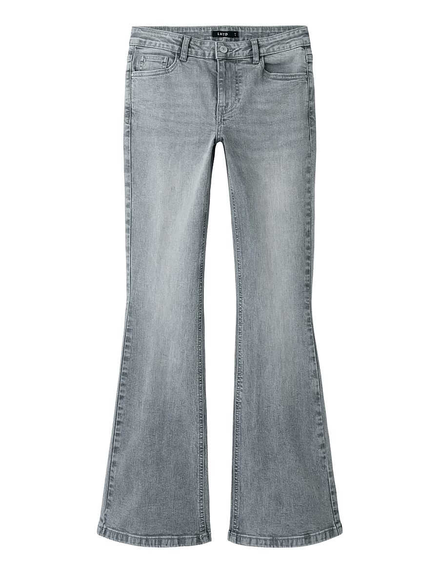 LMTD - NLFBLIBLING DNM S LW FLARED PANT - bootcut jeans - light grey denim - 0