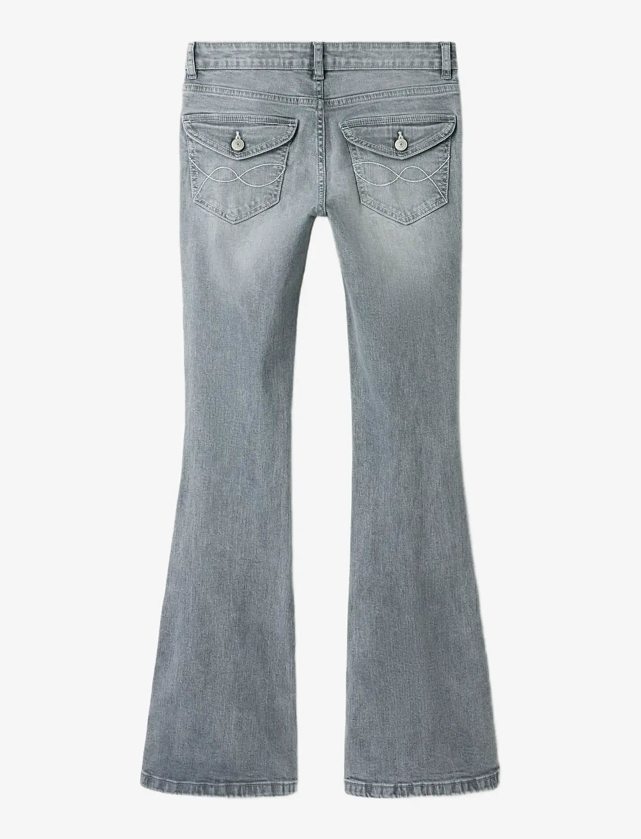 LMTD - NLFBLIBLING DNM S LW FLARED PANT - bootcut jeans - light grey denim - 1