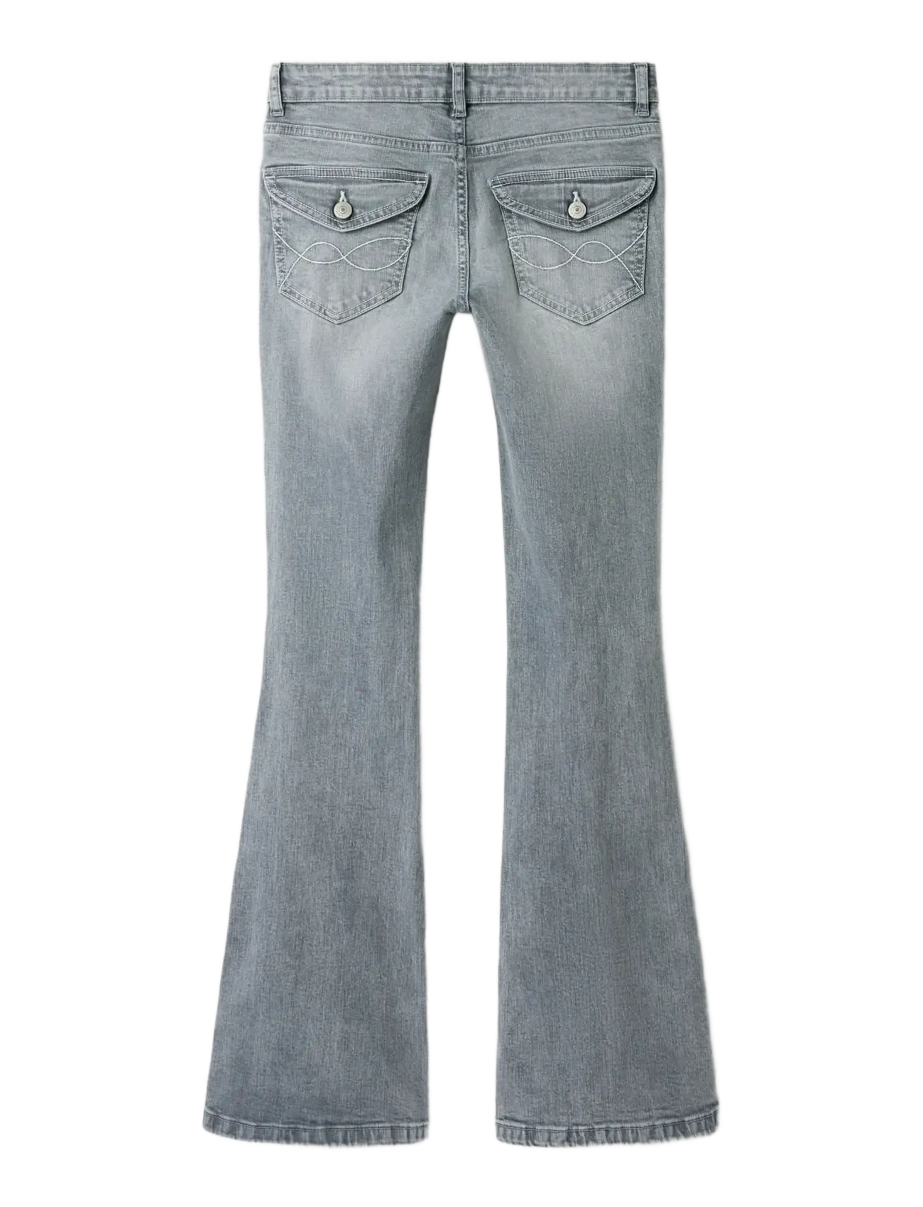 LMTD - NLFBLIBLING DNM S LW FLARED PANT - jeans - light grey denim - 1