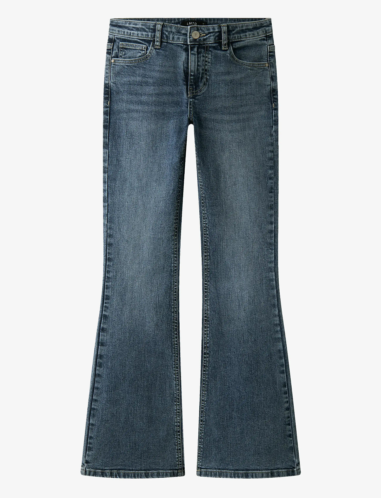 LMTD - NLFBLIBLING DNM S LW FLARED PANT - bootcut jeans - medium blue denim - 0