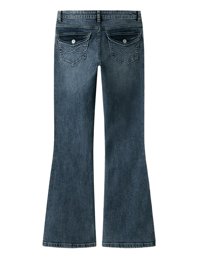 LMTD - NLFBLIBLING DNM S LW FLARED PANT - dżinsy typu bootcut - medium blue denim - 2