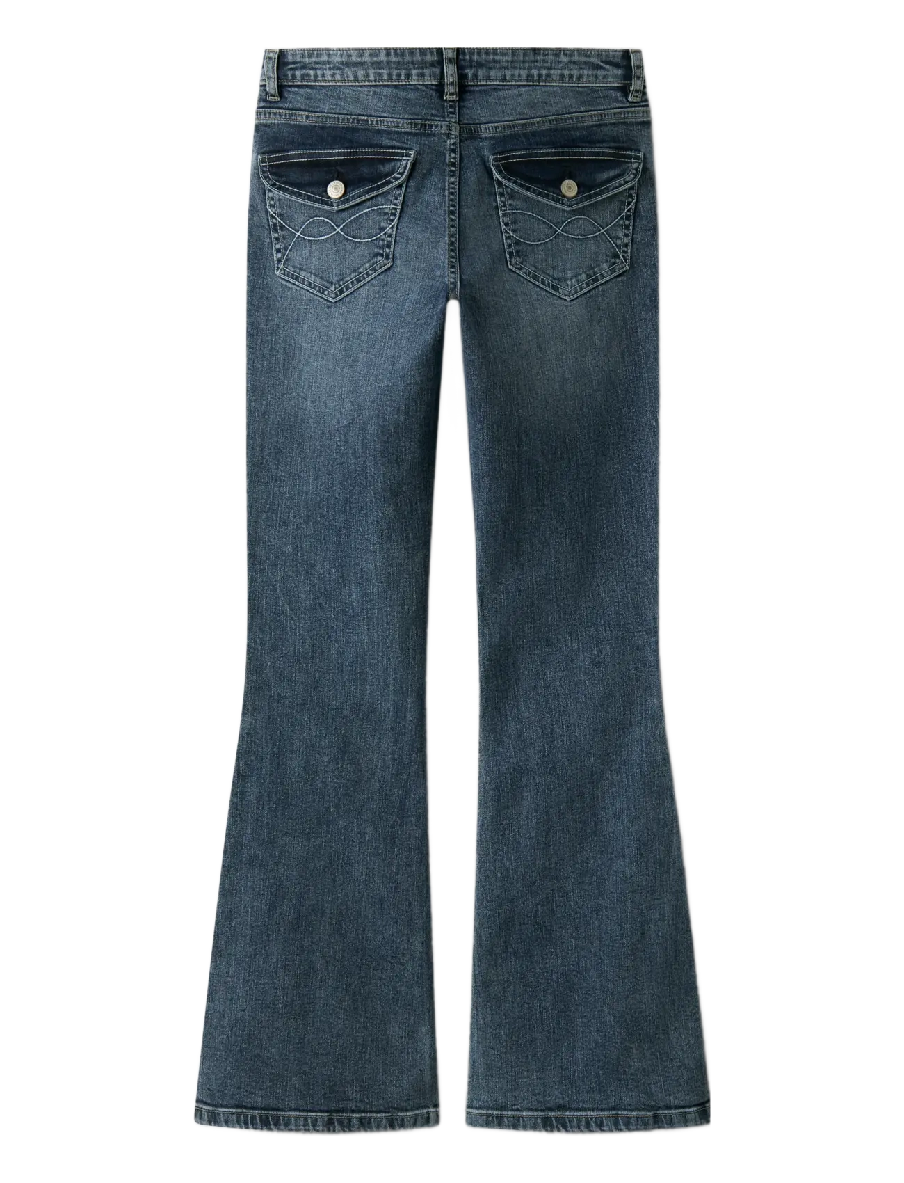 LMTD - NLFBLIBLING DNM S LW FLARED PANT - bootcut jeans - medium blue denim - 2
