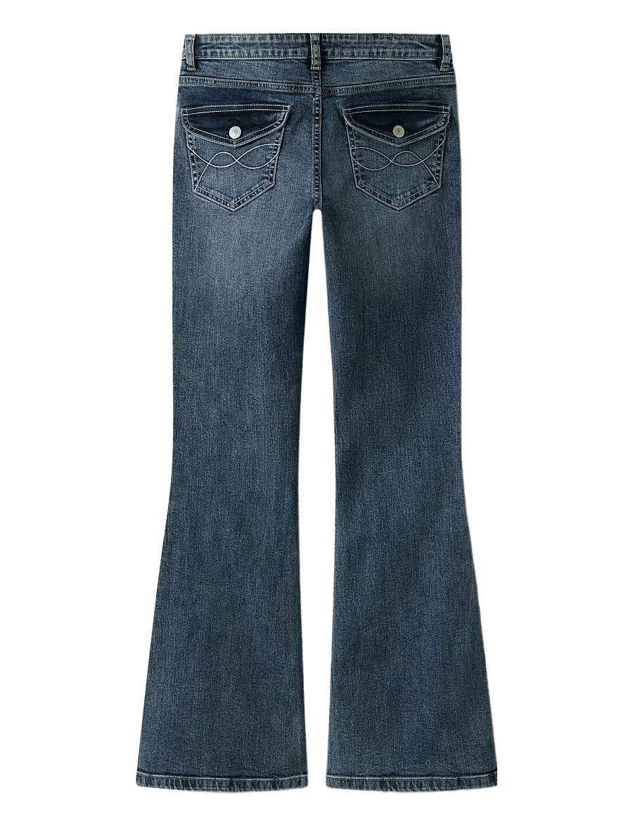 LMTD - NLFBLIBLING DNM S LW FLARED PANT - bootcut jeans - medium blue denim - 2