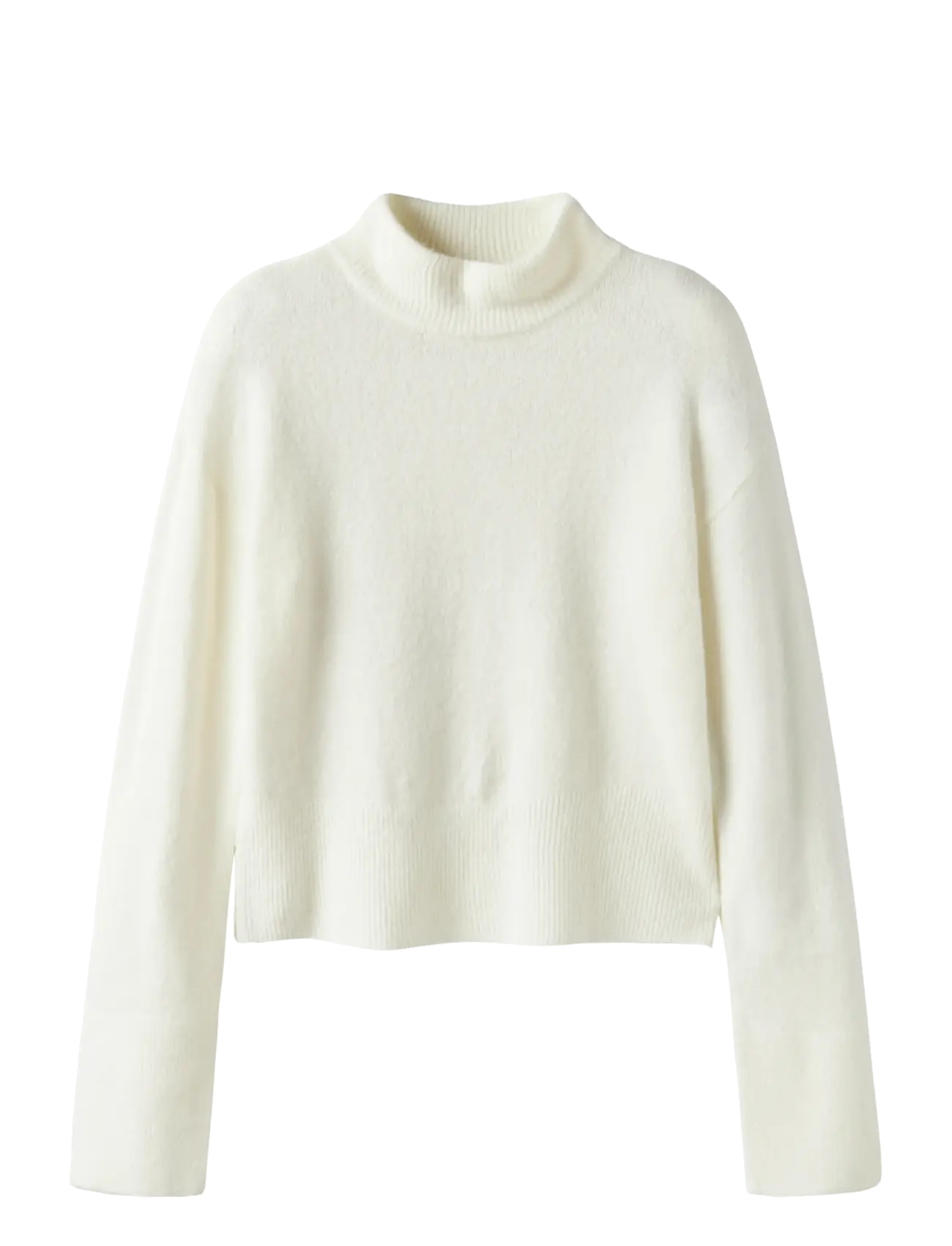 LMTD NLFRIAA LS SHORT TURTLENECK KNIT - Overdele - ANTIQUE WHITE / cream