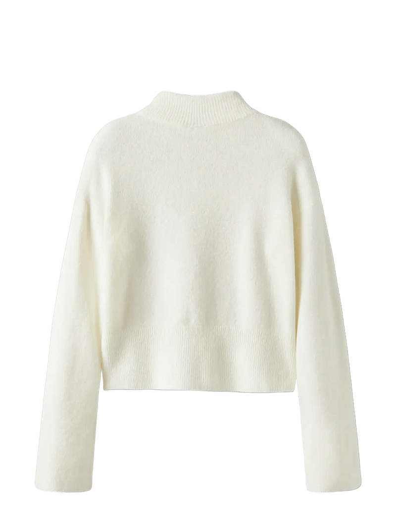 LMTD - NLFRIAA LS SHORT TURTLENECK KNIT - trøjer - antique white - 2