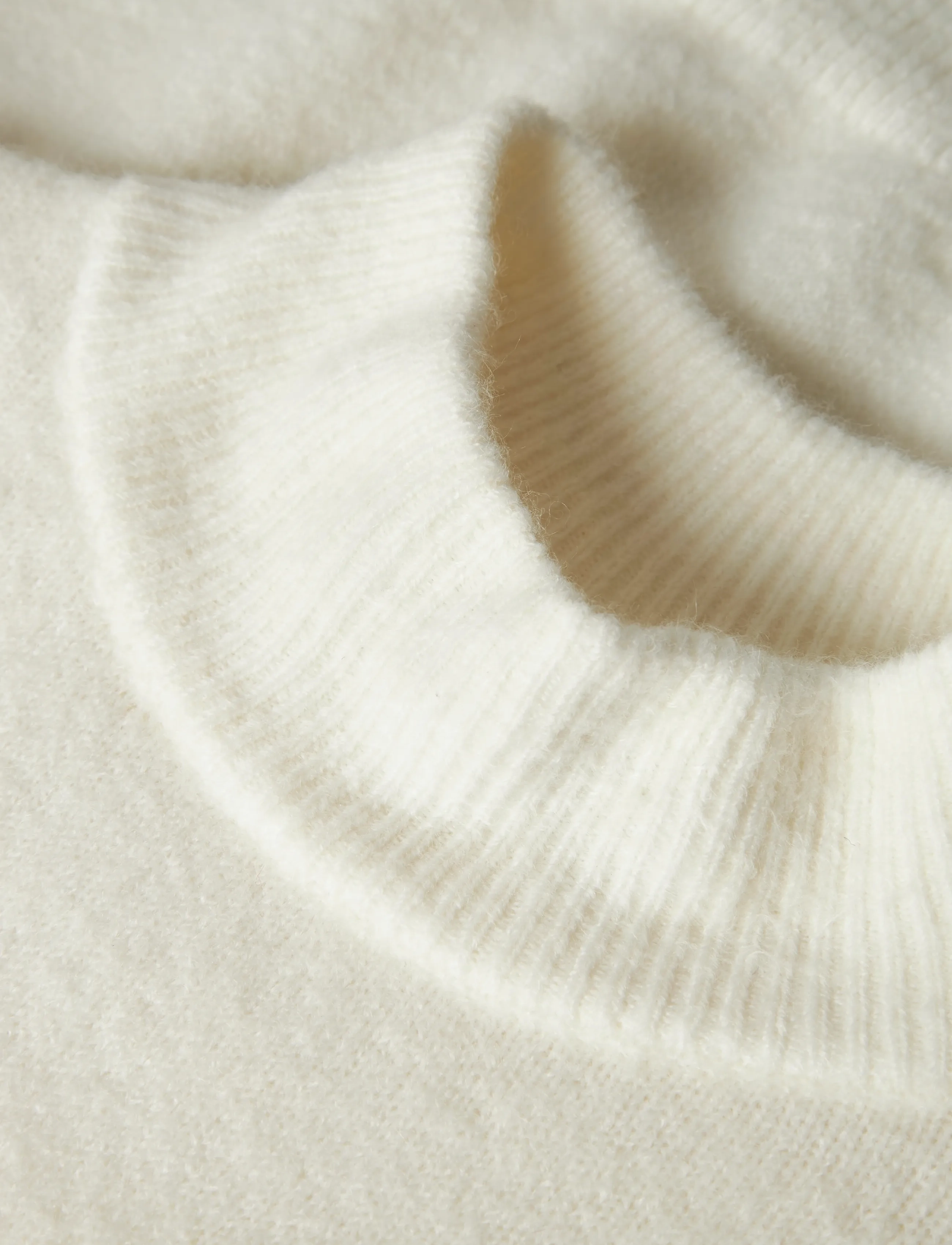 LMTD NLFRIAA LS SHORT TURTLENECK KNIT - Stickade tröjor - ANTIQUE WHITE / cream