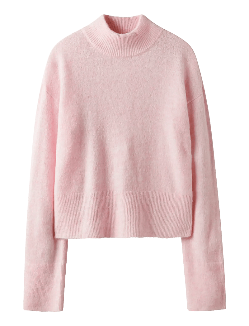 LMTD - NLFRIAA LS SHORT TURTLENECK KNIT - swetry - crystal pink - 1