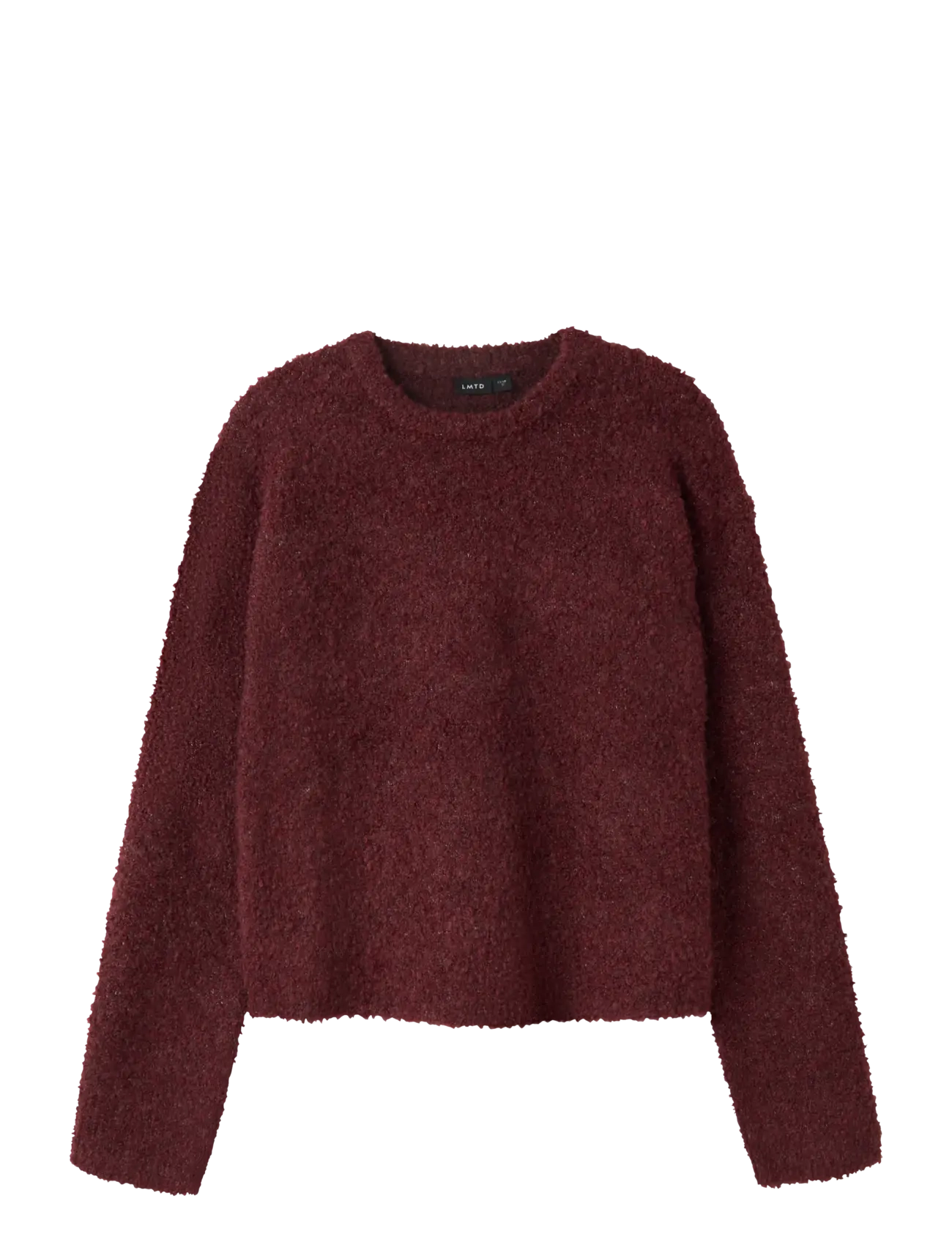 LMTD NLFROUCLE LS SHORT KNIT - Børn 98-134 - FIG / burgundy