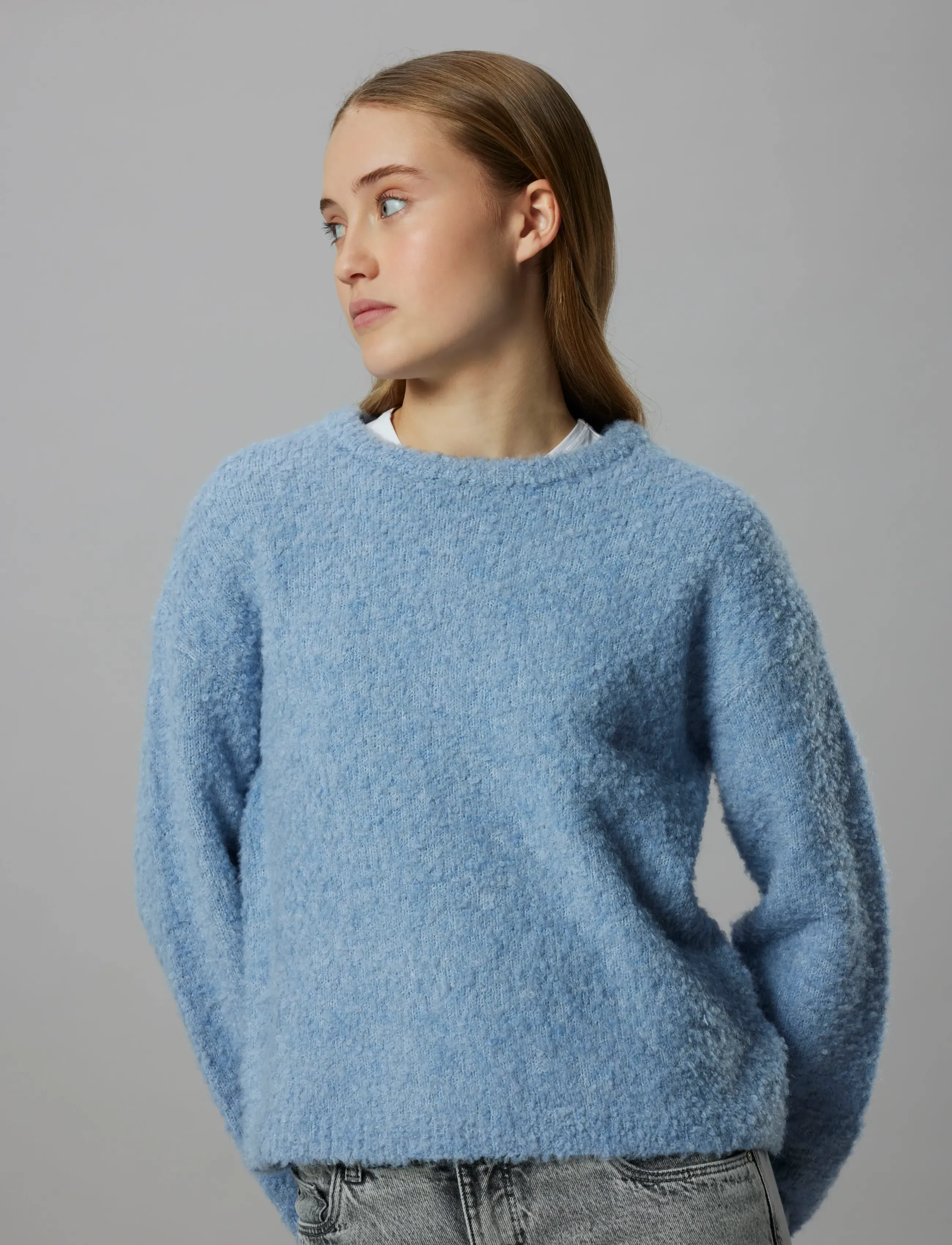LMTD NLFROUCLE LS SHORT KNIT - Stickade tröjor - KENTUCKY BLUE / blue