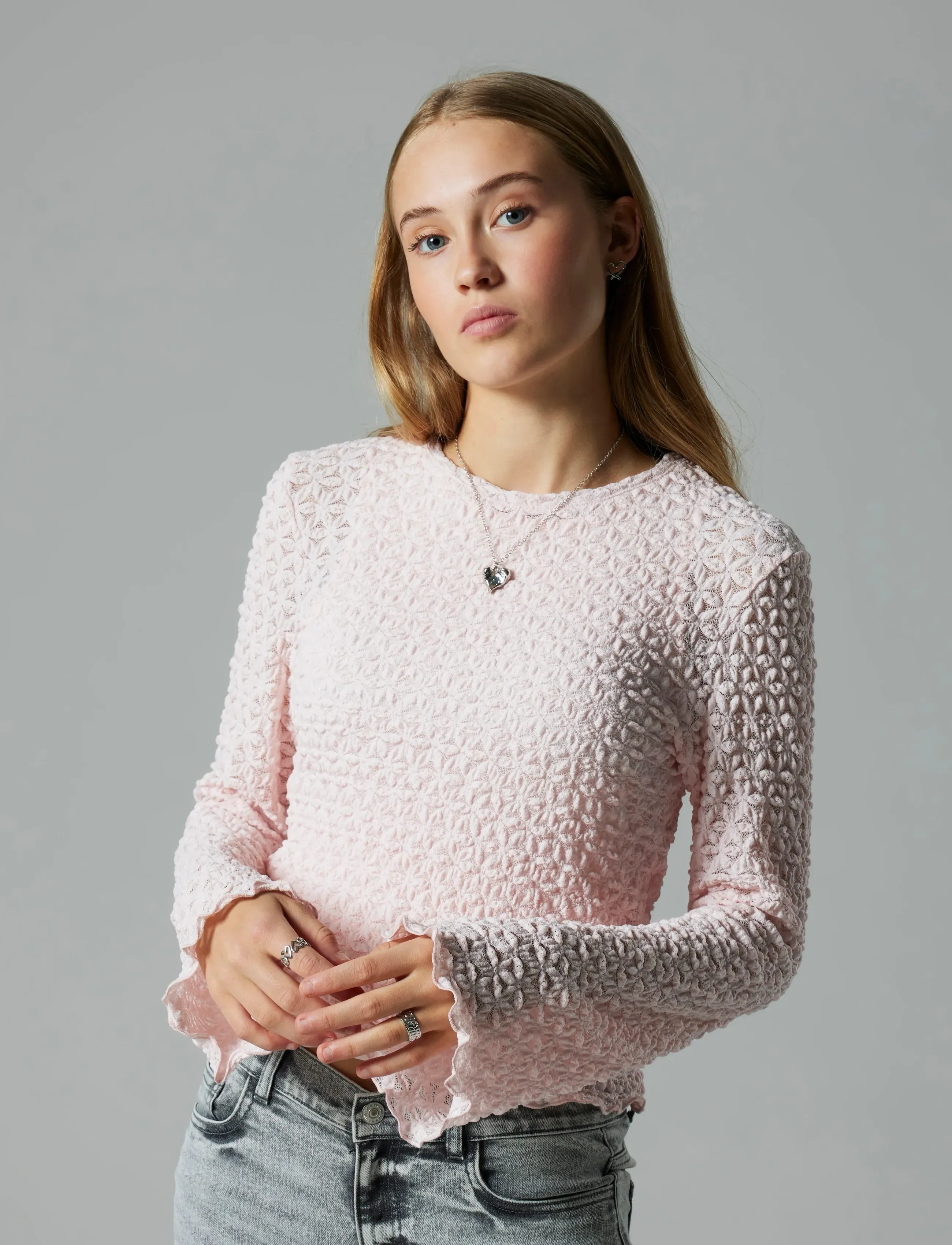 LMTD NLFRALMA BELL SLEEVE TOP - Oberteile - CRYSTAL PINK / pink/rose