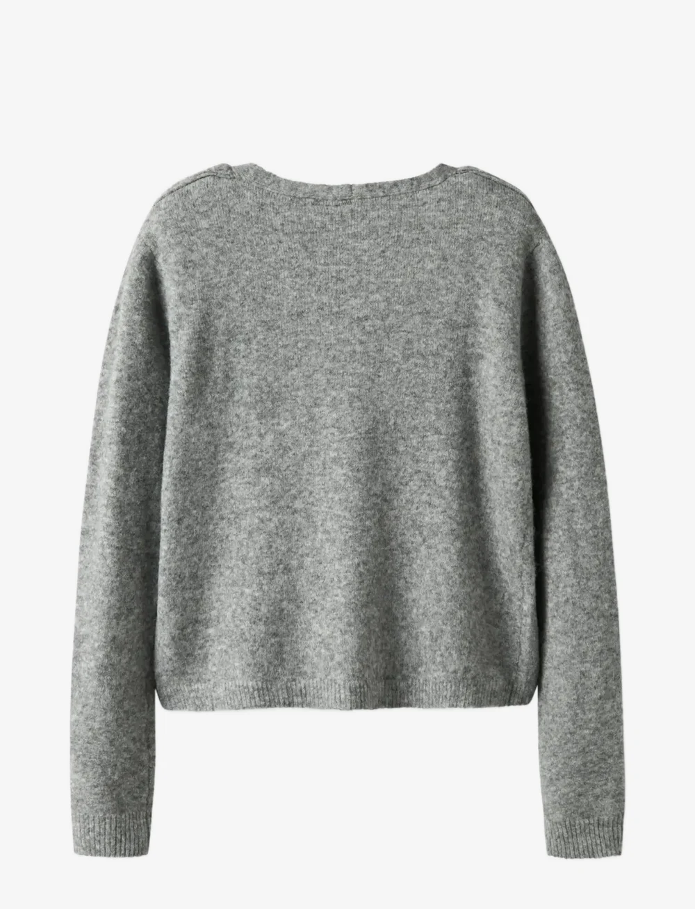 LMTD - NLFREAVE LS FLOUNCE KNIT CARDIGAN - koftor - light grey melange - 2