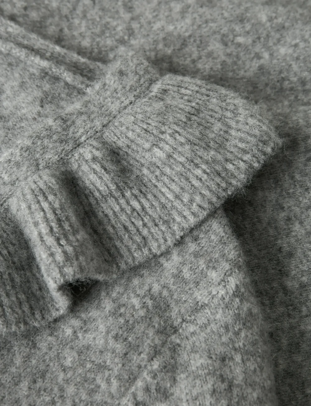 LMTD - NLFREAVE LS FLOUNCE KNIT CARDIGAN - koftor - light grey melange - 4