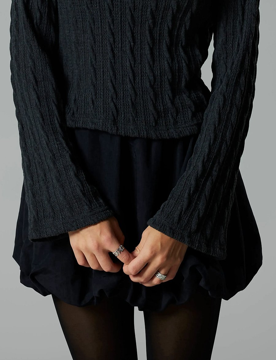 LMTD - NLFRIBAL SHORT BALLOON SKIRT - minihameet - black - 0