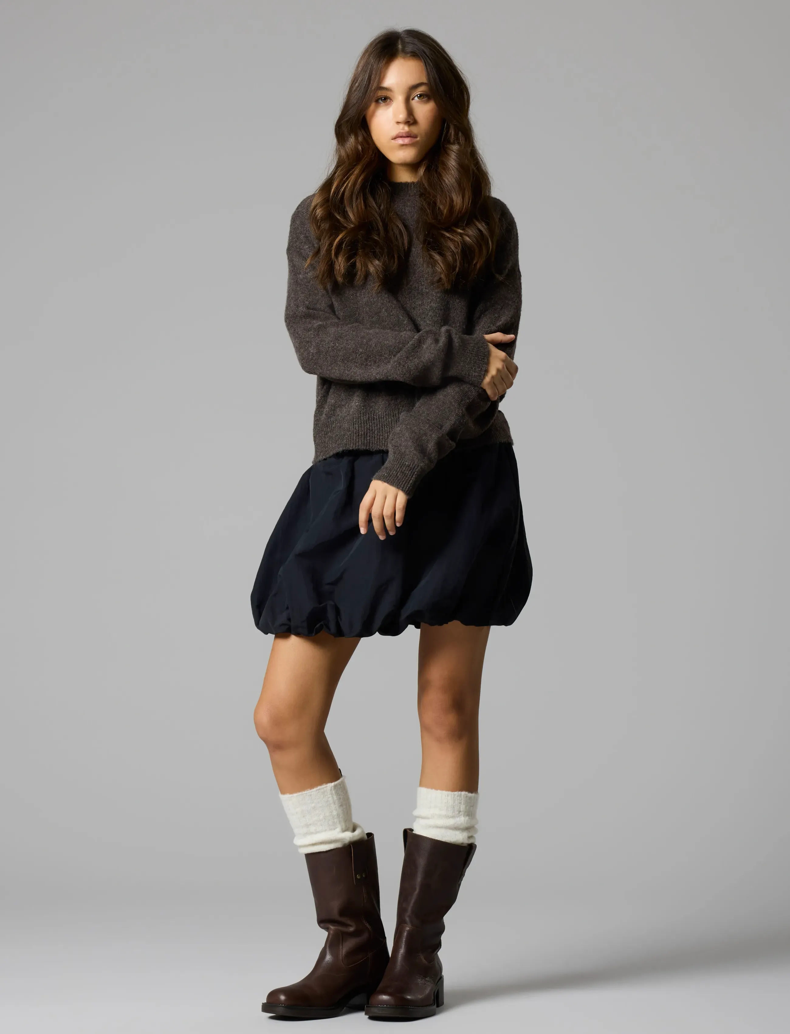 LMTD - NLFRIBAL SHORT BALLOON SKIRT - jupes courtes - black - 4