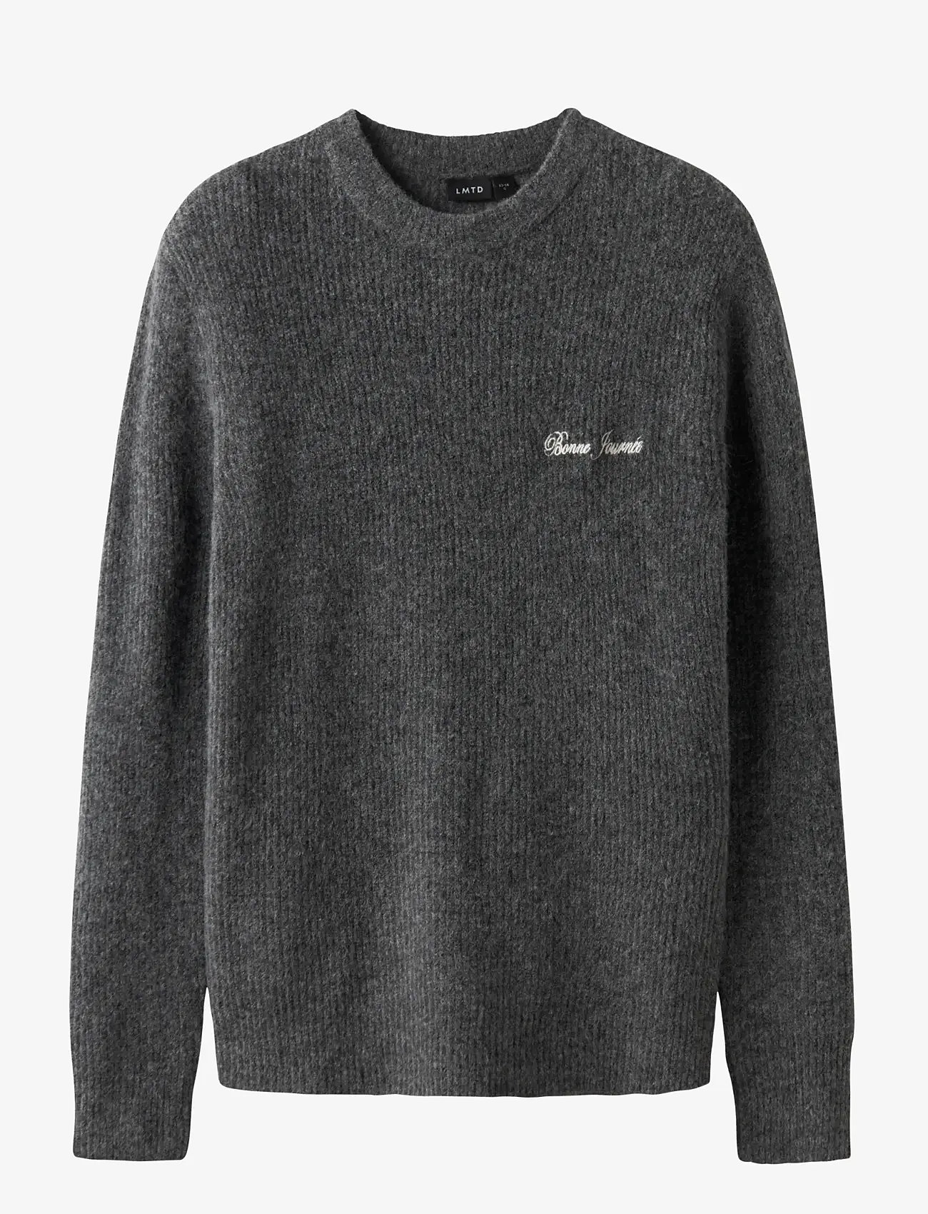 LMTD - NLMREAVE LS O-NECK KNIT - neulepuserot - dark grey melange - 1
