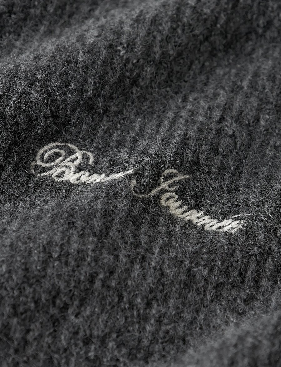 LMTD - NLMREAVE LS O-NECK KNIT - odzież - dark grey melange - 3