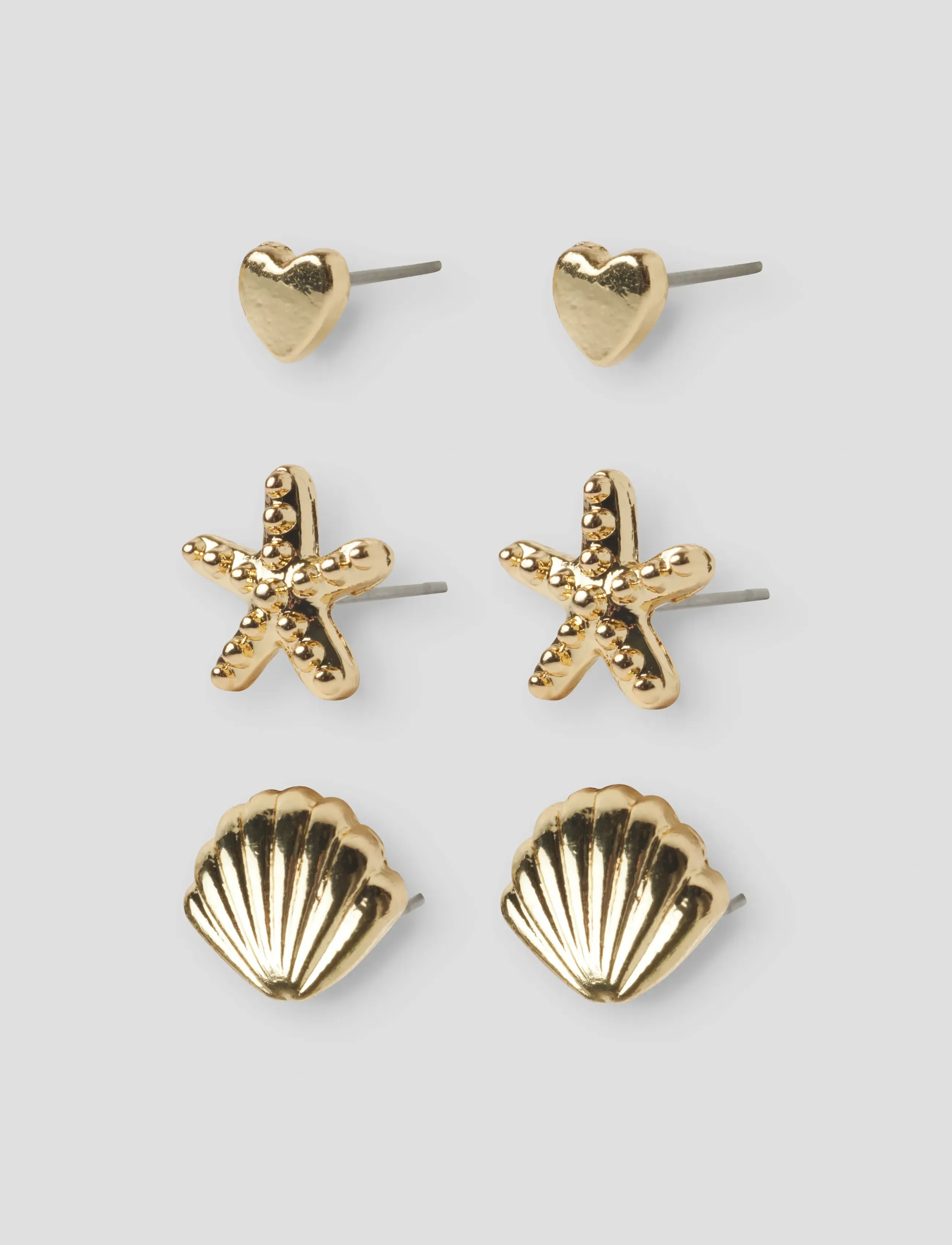 LMTD - NLFSEA 3P SMALL EARRINGS - eyrnalokkar - gold colour - 2