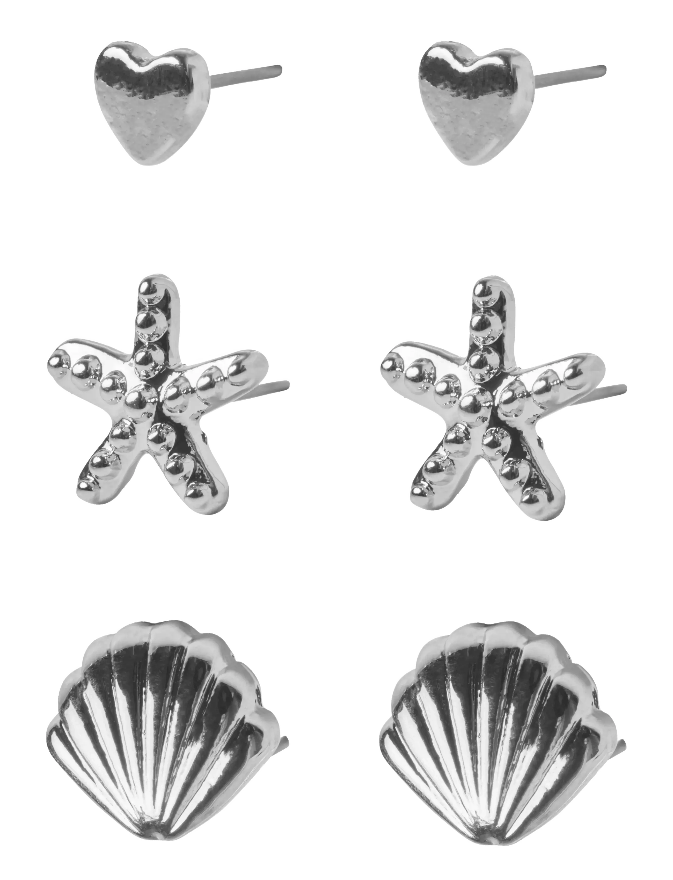 LMTD NLFSEA 3P SMALL EARRINGS - Smykker - SILVER / silver