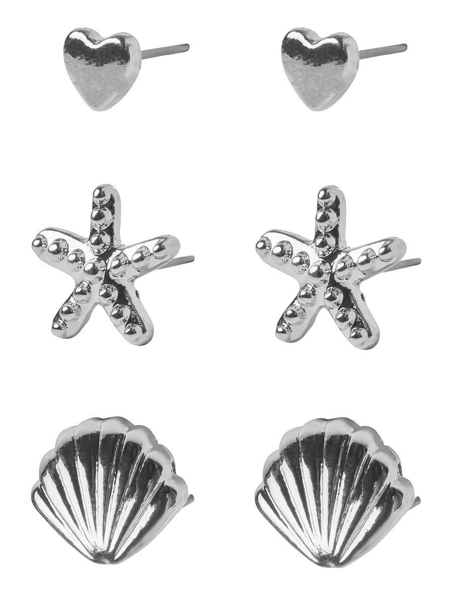 LMTD - NLFSEA 3P SMALL EARRINGS - auskari - silver - 0