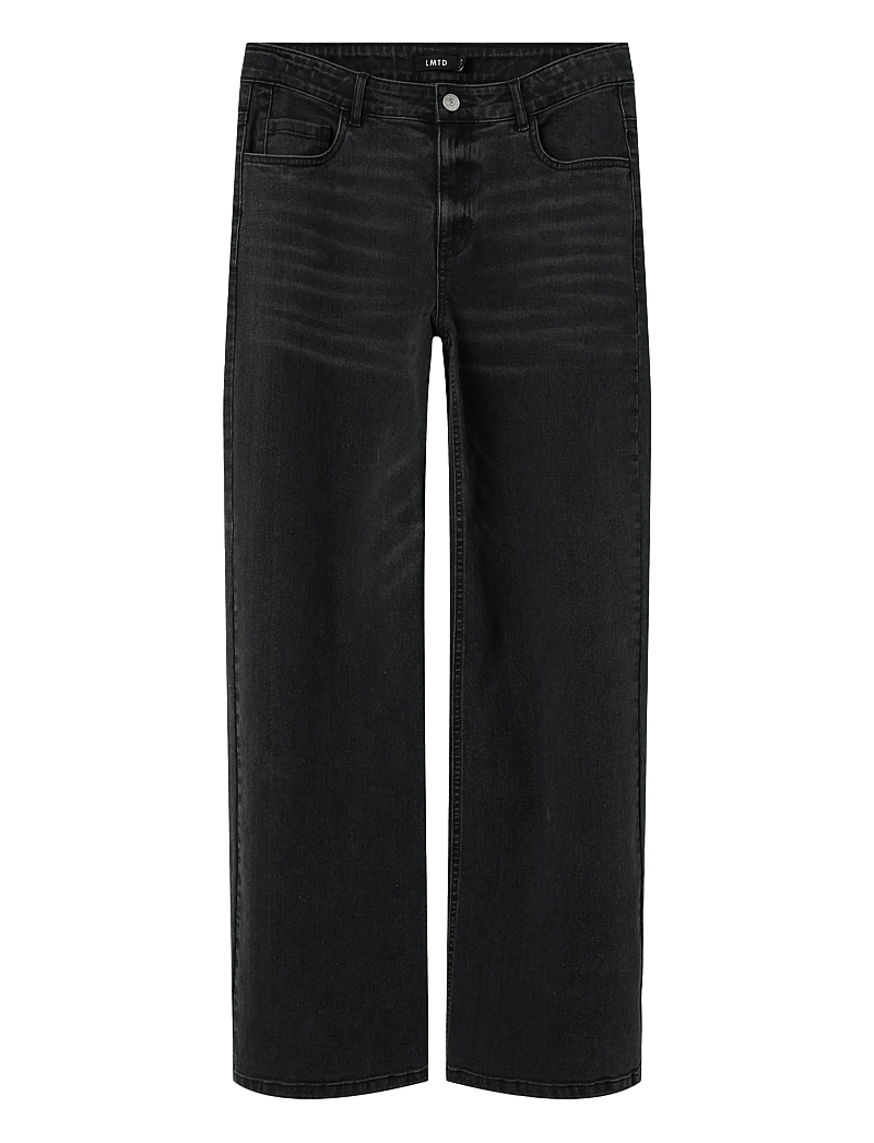 LMTD - NLFBLI DNM NW R WIDE PANT NOOS - hosen mit weitem bein - black denim - 1
