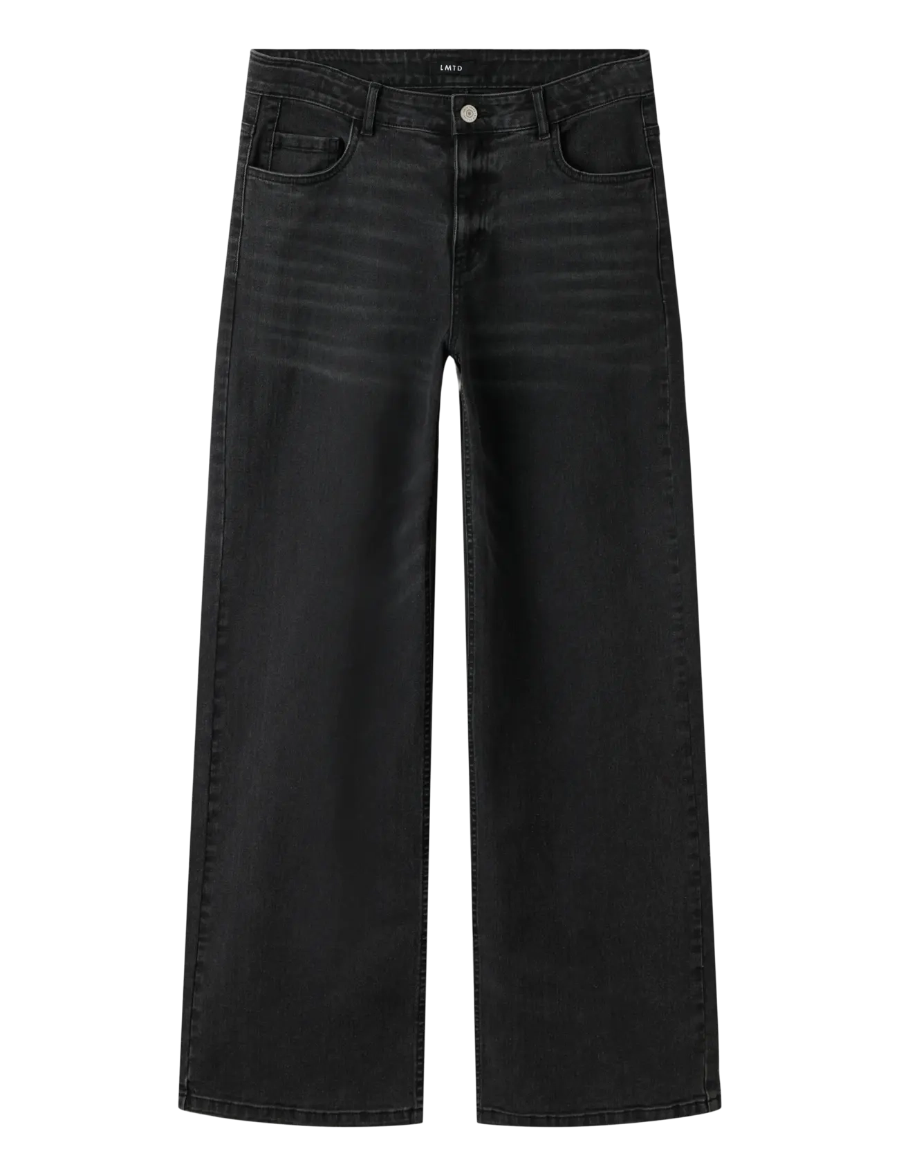 LMTD NLFBLI DNM NW R WIDE PANT NOOS - 4 for 3 - BLACK DENIM / black
