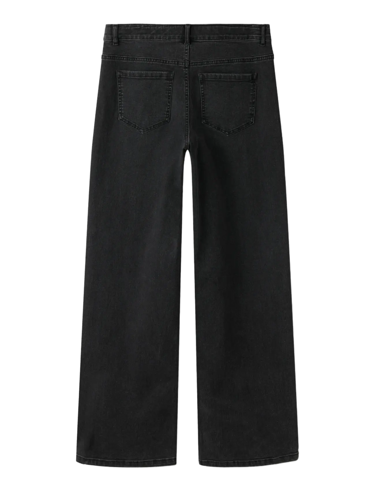 LMTD - NLFBLI DNM NW R WIDE PANT NOOS - hosen mit weitem bein - black denim - 2