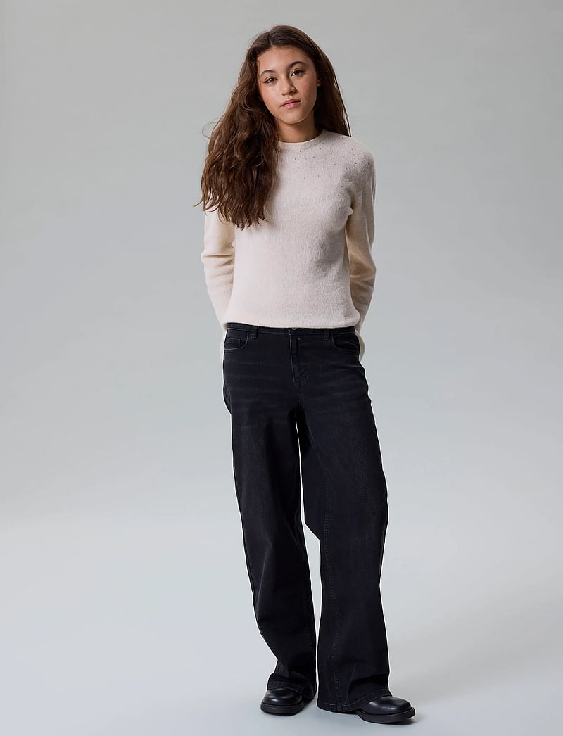 LMTD - NLFBLI DNM NW R WIDE PANT NOOS - laia säärega teksad - black denim - 3