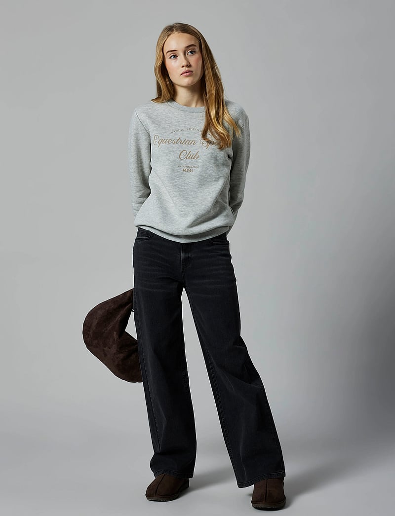 LMTD - NLFBLI DNM NW R WIDE PANT NOOS - hosen mit weitem bein - black denim - 3