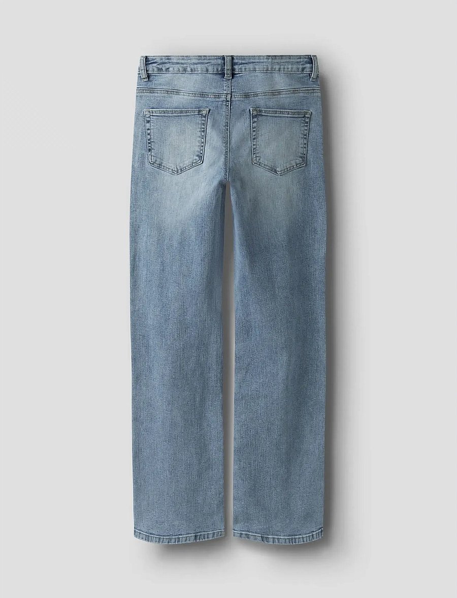 LMTD - NLFBLI DNM NW R WIDE PANT NOOS - brede jeans - light blue denim - 3