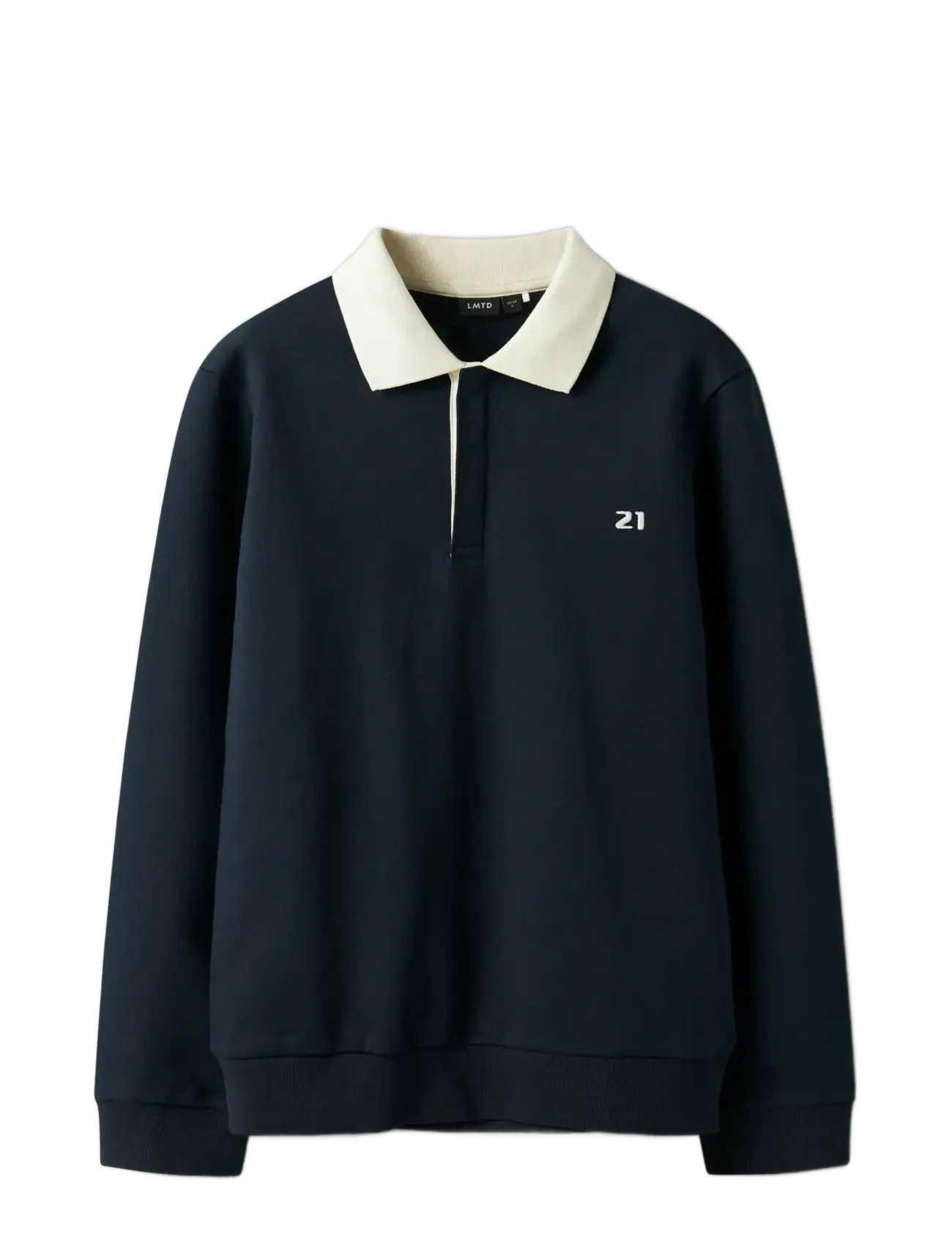 LMTD NLMROS LS POLO SWEAT - LMTD - DARK SAPPHIRE / navy