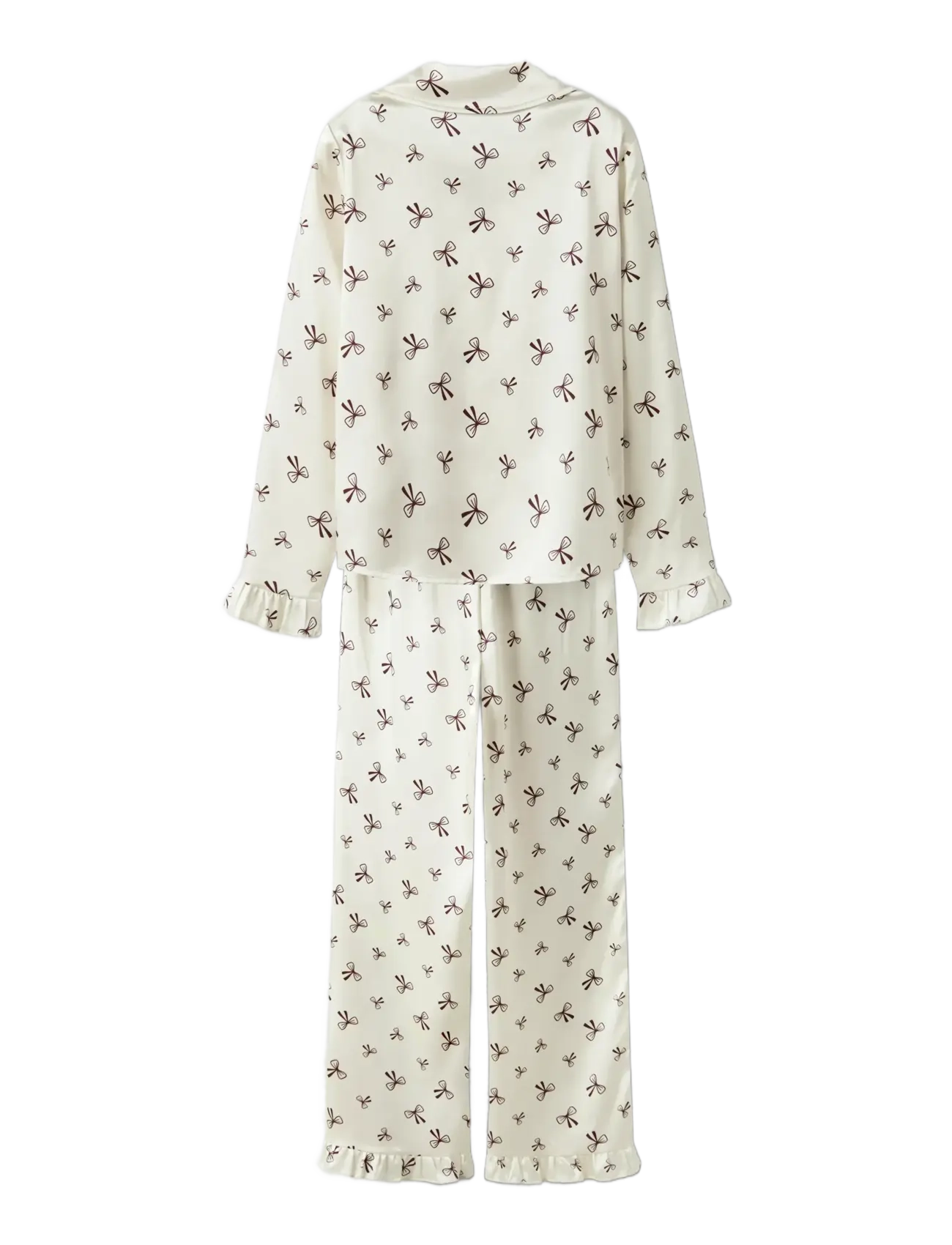 LMTD - NLFBOW SATIN PYJAMAS - pyjamassæt - antique white - 2