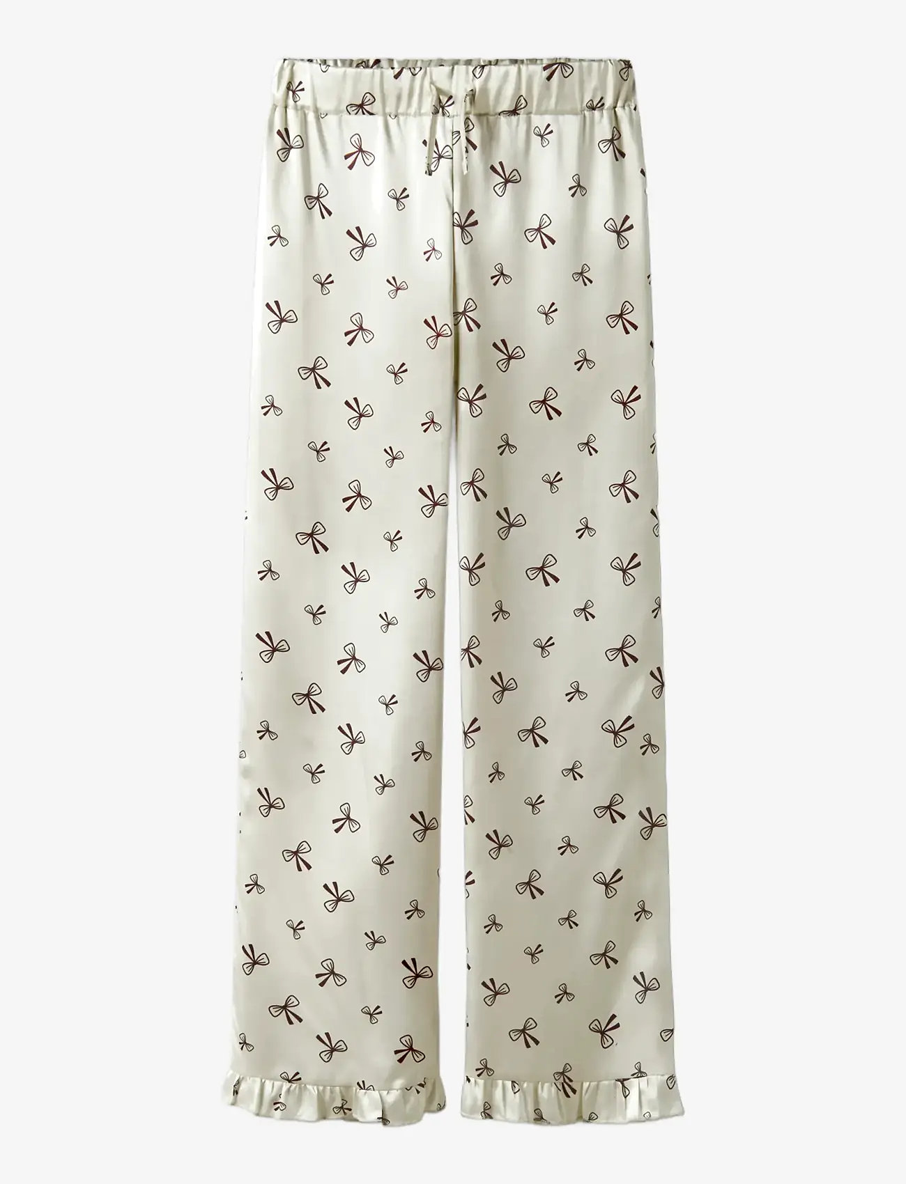 LMTD - NLFBOW SATIN PYJAMAS - antique white - 2