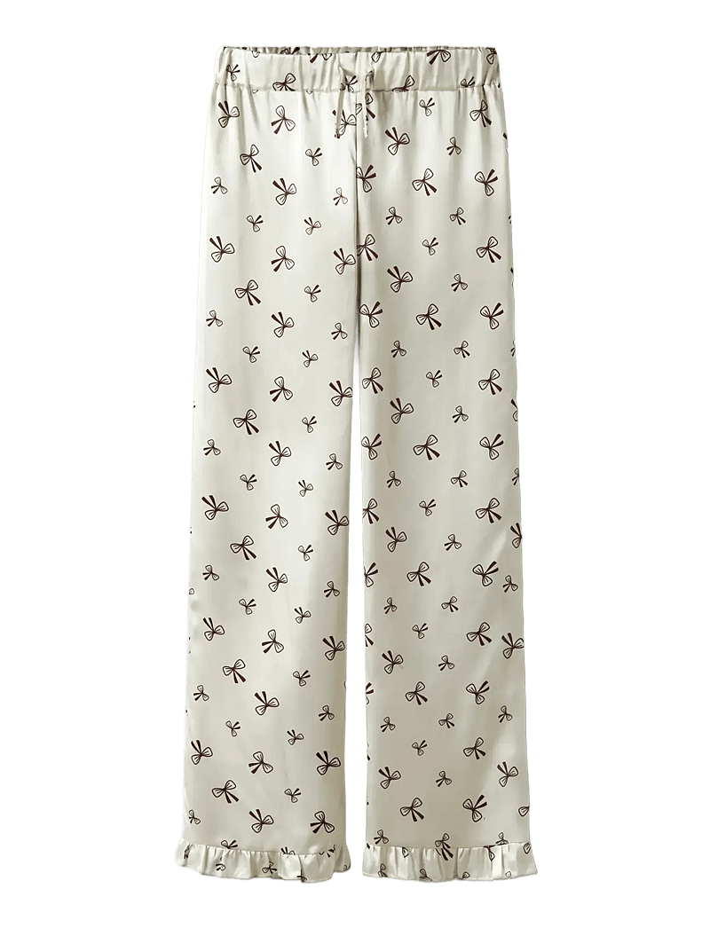 LMTD - NLFBOW SATIN PYJAMAS - pyjama-sets - antique white - 3