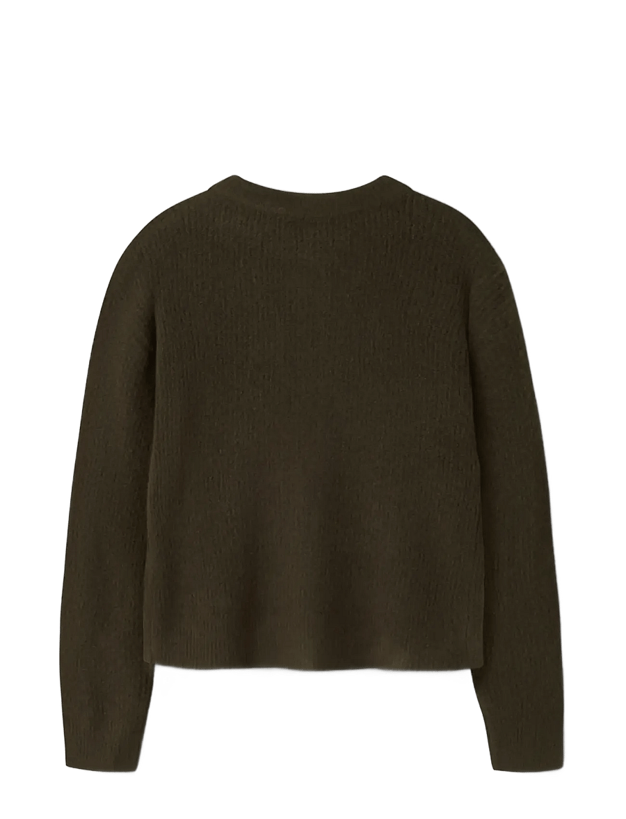 LMTD - NLFKLEAVE LS SHORT KNIT CARDIGAN - gebreide vesten - kalamata - 1