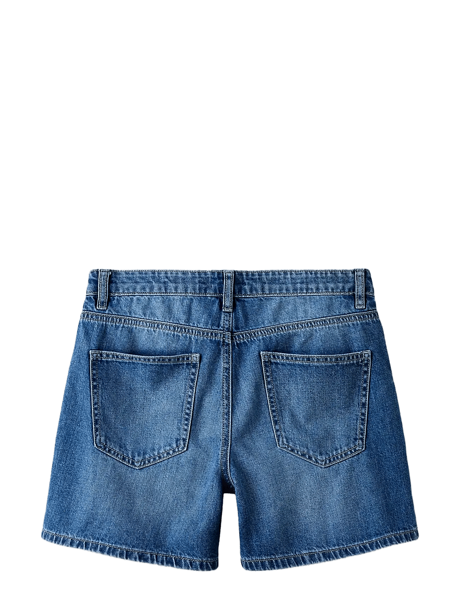 LMTD - NLFBETT DNM NW MOM LC SHORTS - jeansshorts - medium blue denim - 1