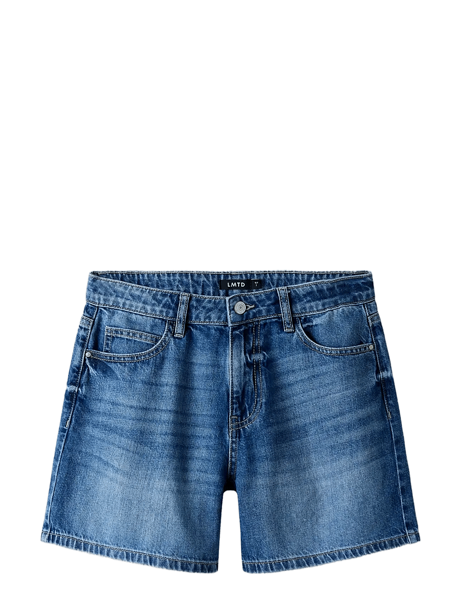 LMTD - NLFBETT DNM NW MOM LC SHORTS - jeansshorts - medium blue denim - 2