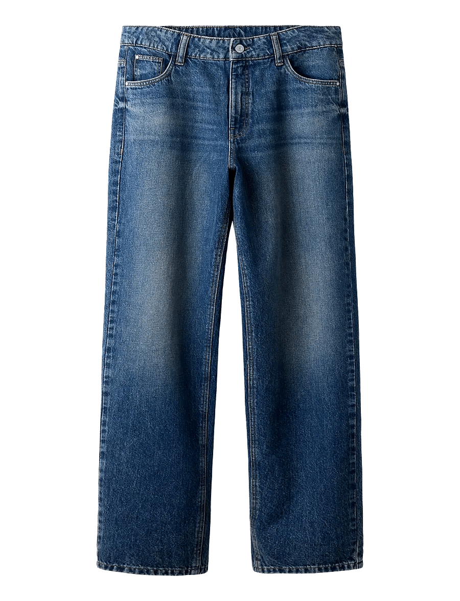 LMTD - NLMBIRT DNM LOOSE PANT - loose jeans - dark blue denim - 0