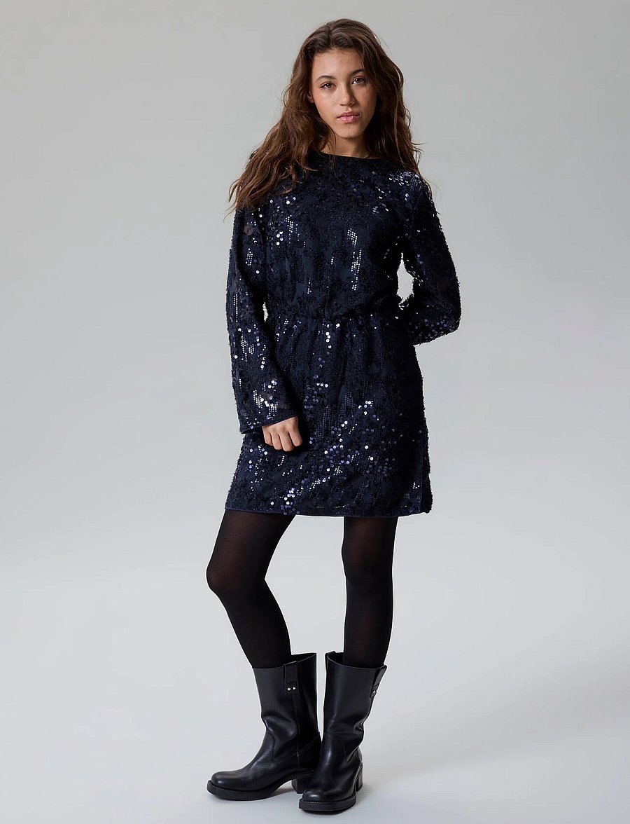 LMTD - NLFRISIANNA LS SHORT DRESS - partykleider - night sky - 1